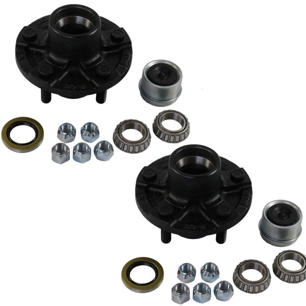 Trailer Idler Hub Kits 5 on 4.5" 2Pcs Fit for Axle 1-1/16" Bearings 2000 lbs