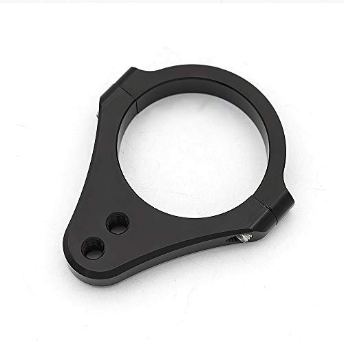 48mm Diameter Aluminum Universal Steering Damper Fork Frame Mounting Clamp Bracket Foot Fixer for Motorcycle Bike Modification