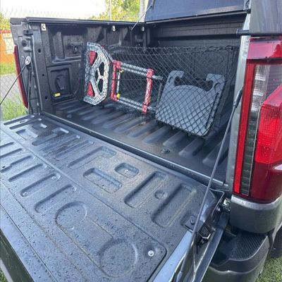 EACCESSORIES EA Rear Trunk Organizer Cargo Net for Ford F-150 2015-2026 Envelope Style Cargo Net for Pickup Premium Mesh Elastic Car Trunk Organizer Vehicle Carrier Storage Compatible with F-150