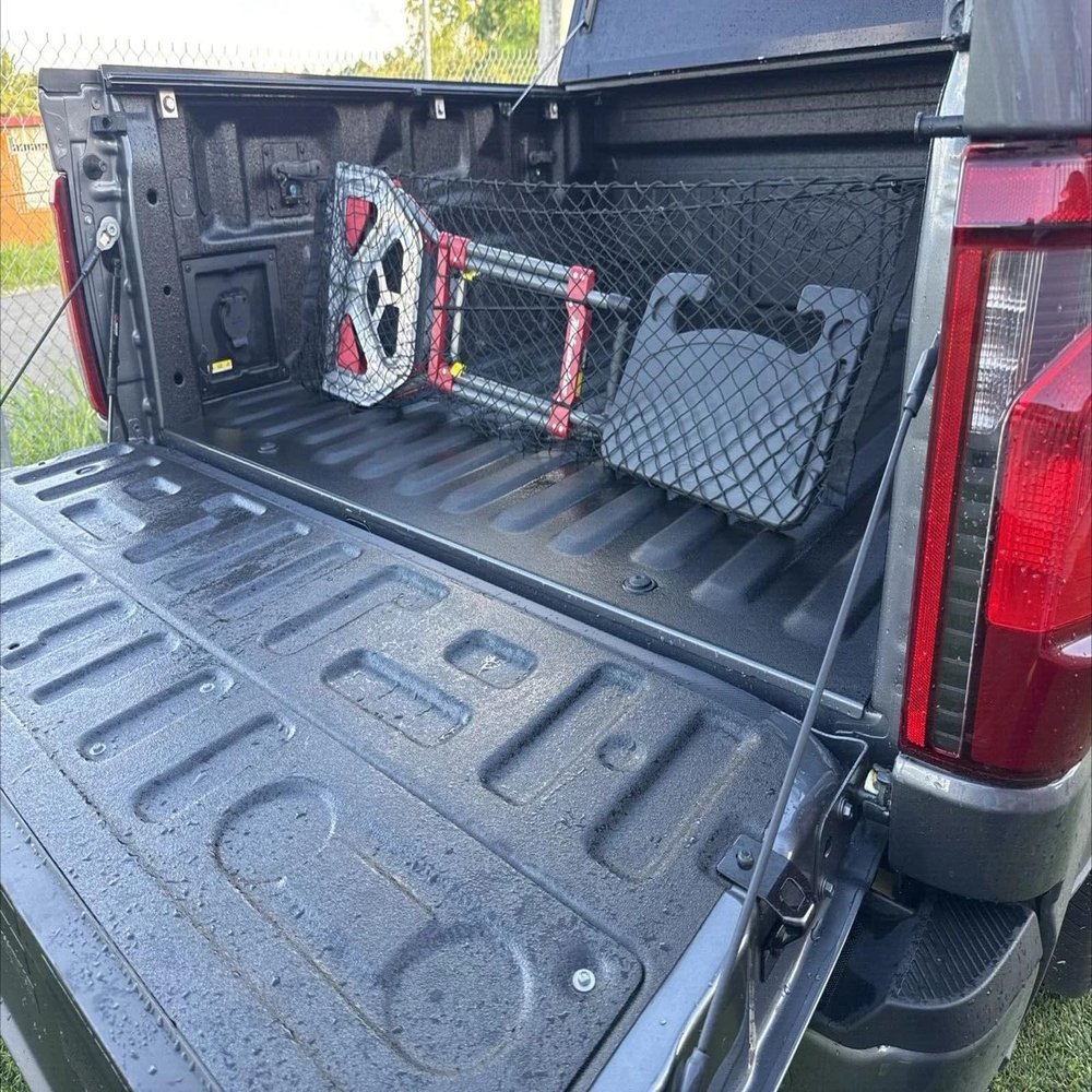 EACCESSORIES EA Rear Trunk Organizer Cargo Net for Ford F-150 2015-2026 Envelope Style Cargo Net for Pickup Premium Mesh Elastic Car Trunk Organizer Vehicle Carrier Storage Compatible with F-150