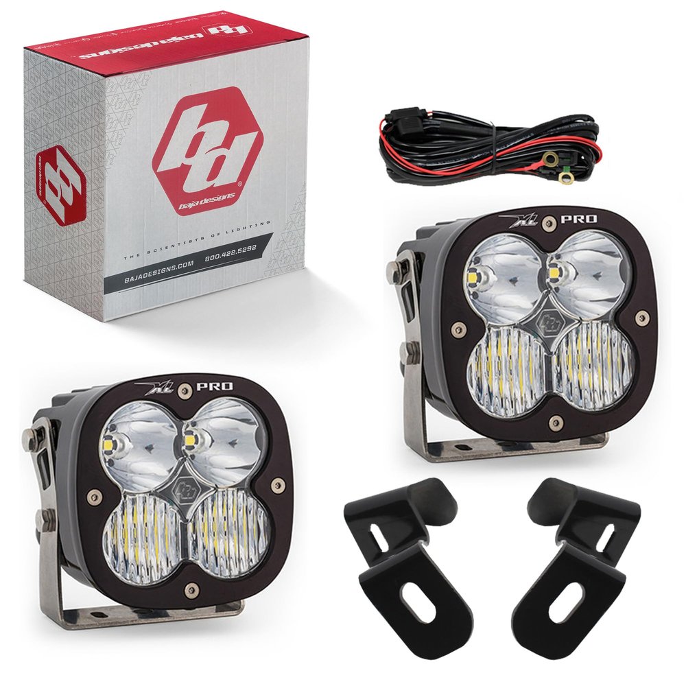 Baja Designs XL Pro LED A-Pillar Light Kit for Dodge Ram 2500/3500 2019-22 Truck (Driving/Combo; Clear)