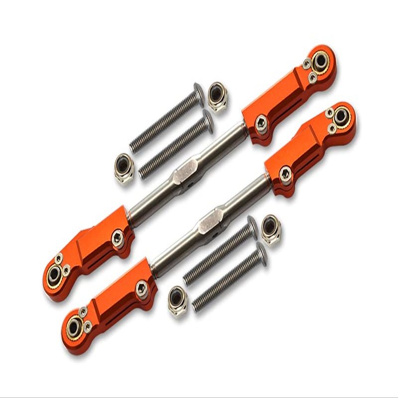 GPM Arrma 1/8 KRATON/Notorious/Outcast Aluminum+Stainless Steel Rear Upper ARM TIE Rod -10PC Set (Orange)