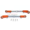 6pc Set Aluminum+Stainless Steel Adjustable Front Steering Tie Rod ARRMA 1/8 KRATON/Talion/Notorious/Outcast by GPM (Orange) view 1