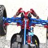 6pc Set Aluminum+Stainless Steel Adjustable Front Steering Tie Rod ARRMA 1/8 KRATON/Talion/Notorious/Outcast by GPM (Orange) view 2