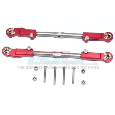 GPM Arrma 1/8 KRATON/Notorious/Outcast Aluminum+Stainless Steel Rear Upper ARM TIE Rod -10PC Set (red)