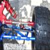 GPM Arrma 1/8 KRATON/Notorious/Outcast Aluminum+Stainless Steel Rear Upper ARM TIE Rod -10PC Set (red) view 2