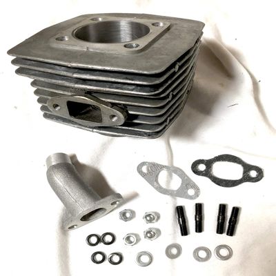 BGF G5 Steel Sleeve Upgraded 66/80cc Silver 8mm Wider Intake Port (40mm) Cylinder Iron BORE with Intake Include for Motor Bike 2-Stroke Engine