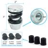 Thruifo Shift Truck Knob, Spring Style Car Gear Shifting Stick Lever Shifter Handle Fit Most Automatic Manual Transmissions, Black-Silver view 2