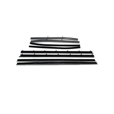 Netmagic Repops N121R Window Felt Kit for 1968-72 Nova 2-Door, Black Chrome, Rubber, 8-Piece