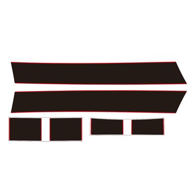 BOJIALI Bonnet Hood Stirps Vinyl Border Pattern for Mini Cooper Cooper and S Hardtop F55 F56 F57(Black/Red Line)