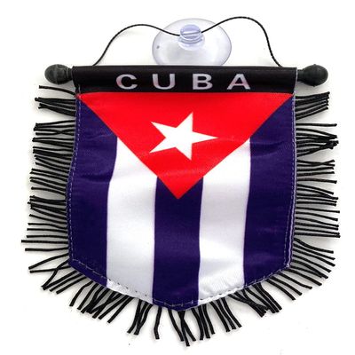 Cuban flag for cars home Cuba car flag bandera cubana Cubano Cars flags Haning Rearview mirror Sticks to glass