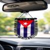 Cuban flag for cars home Cuba car flag bandera cubana Cubano Cars flags Haning Rearview mirror Sticks to glass view 2