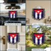 Cuban flag for cars home Cuba car flag bandera cubana Cubano Cars flags Haning Rearview mirror Sticks to glass view 3
