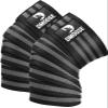 DMoose Fitness Compression Knee Sleeves Wrap, Fitness & Support for Workouts & Running, Knee Brace for Men, Knee Sleeves for Women Knee Pain, Knee Support for Women - Black/Stripes (Pair) view 1