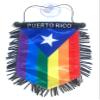 Puerto Rico Rican flags for cars LGBT Quality Made Boricua STICKS to glass easy car interior flag accessory small mini Banner hanging sticker decal automobile LGBTQ pride Rainbow design accessories view 2