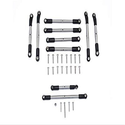 GPM For Tamiya Merc-Benz G500 CC-02 (#58675) Stainless Steel Adjustable Suspension Links & Steering Tie Rods - 10Pc Set Original Color