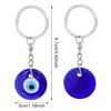 Honbay 6PCS Turkish Blue Evil Eye Keychain Glass Keychain Good Luck Keychain Amulet Car Keychains Purse Backpack Handbag Hanging Ornaments Pendant view 2