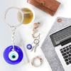 Honbay 6PCS Turkish Blue Evil Eye Keychain Glass Keychain Good Luck Keychain Amulet Car Keychains Purse Backpack Handbag Hanging Ornaments Pendant view 3
