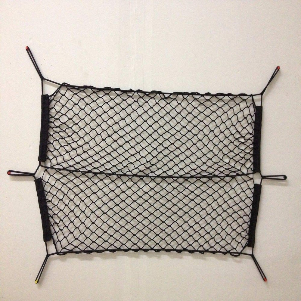 EACCESSORIES EA Rear Trunk Organizer Cargo Net for Cadillac Caddy STS 2005-2011 - Floor/Envelope Style Cargo Net for SUV - Premium Mesh Elastic Car Trunk Organizer - Compatible with Caddy STS