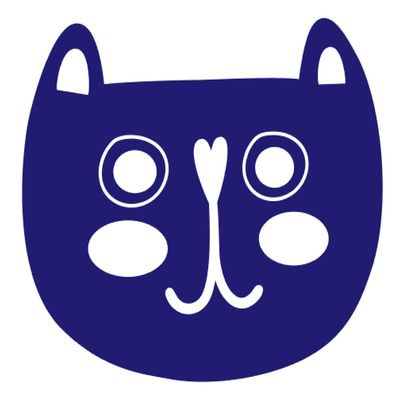 Lovely Cat Face y0174 Vinyl Sticker Decals (Pack of 2) for Car Window Laptop Phone (4" x 3.5", Purple)