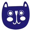 Lovely Cat Face y0174 Vinyl Sticker Decals (Pack of 2) for Car Window Laptop Phone (4" x 3.5", Purple) view 1