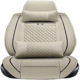Surekit Custom Car Cover for 911 997 Cayman Cayenne Mancan Boxster Panamera 5-Car Cushion Cover Full Set Needlework PU Leather Luxury Set (Black White)