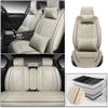 Surekit Custom Car Cover for 911 997 Cayman Cayenne Mancan Boxster Panamera 5-Car Cushion Cover Full Set Needlework PU Leather Luxury Set (Black White) view 2