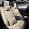 Surekit Custom Car Cover for 911 997 Cayman Cayenne Mancan Boxster Panamera 5-Car Cushion Cover Full Set Needlework PU Leather Luxury Set (Black White) view 3