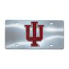 FANMATS 27550 Indiana Hooisers Stainless Steel Front License Plate with Large 3D Molded Team Metal Emblem view 1