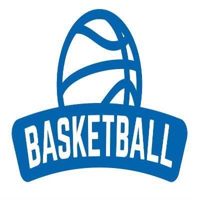 Basketball y0286 Vinyl Sticker Decals (Pack of 2) for Car Window Laptop Phone (4" x 2.2", Blue)