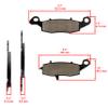 Caltric Rear Brake Pads Compatible with Kawasaki 430820105 430820116 430820124 43082-0039 43082-0063 view 2