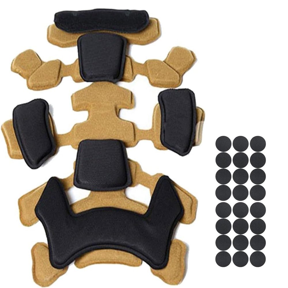 Tactical Helmet Protective Pads, Universal Replacement Memory Foam Helmet Padding Inserts, Shock Absorbing Cushion Kit for Fast/ACH/MICH/USMC/PASGT/Maritime Helmets