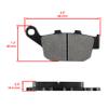 Caltric Rear Brake Pads Compatible with Triumph T2020602 T2024901 view 2