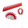 HHongJM Helmet Hawks Motorcycle Helmet Mohawk Synthetic Wigs for Bicycle/Almost Helmet/Stick Reusable Design Red Color view 1