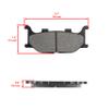 Caltric Front Brake Pads Compatible with Yamaha XV250 Virago 250 1995-2007 view 2