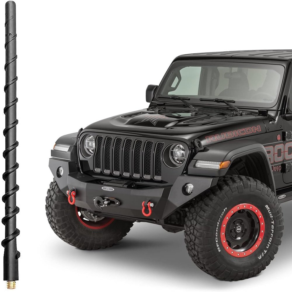 VOFONO 13 Inch Antenna for Jeep Wrangler Gladiator 2007-2026, Short Antenna for JL JK Rubicon Sahara Unlimited Sport Willys 4xe Mojave High Altitude Jeep Accessories