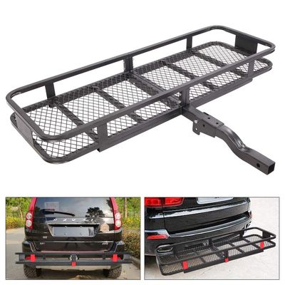 500 lb Folding Hitch Mount Cargo Carrier with Net, Cargo Storage Bag - Waterproof