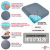 COMFORTANZA Large 19"x17"x3.25" Medium-Firm Memory Foam Seat Cushion with Cooling Effect, Washable Cover and Non-Slip Base for Office Chairs, Wheelchairs, Recliners, Cars - Back Pain Relief - Gray view 3