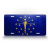 SignsAndTagsOnline Americana Weathered Metal Indiana State Flag License Plate Antique in Hoosier State Auto Tag view 1