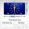 SignsAndTagsOnline Americana Weathered Metal Indiana State Flag License Plate Antique in Hoosier State Auto Tag view 2