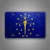 SignsAndTagsOnline Americana Weathered Metal Indiana State Flag License Plate Antique in Hoosier State Auto Tag view 3