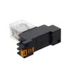 Fielect JQX-13F DC24V Coil 8 Pin 10A DPDT Electromagnetic Power Relay with Base, 2NO 2NC White and Black view 2