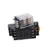 Fielect HH54P AC380V Coil Voltage 14Pin 3A DPDT Electromagnetic Power Relay with Socket and Indicator Light, 4NO 4NC Black and White view 2