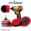 Drillbrush Commercial Heavy Duty Scouring Pads and Scrubber Set Drill Powered Nylon Scrub Brush Attachment Set Outdoor Cleaning Drill Brush Power Scrubber view 4