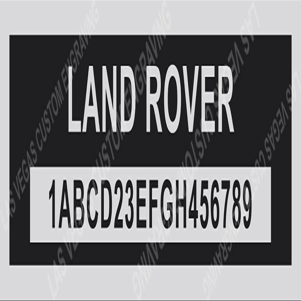 Custom engraved ID Tag-Compatible with Land Rover