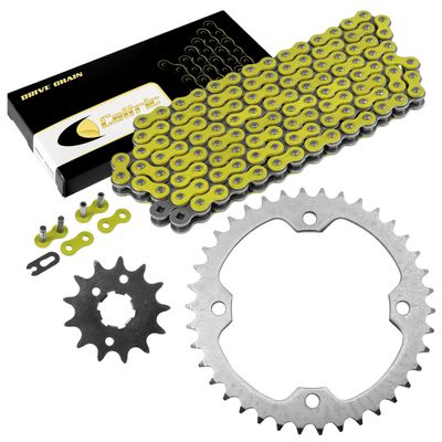 Caltric Drive Chain and Sprocket Kit Compatible with Yamaha Raptor 350 YFM350 2004 2005 2006 2007-2013