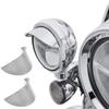 XKMT- 2Pc 4.5" Passing Lamp Visor Steel SPOTLIGHT VISOR Compatible with H-D Touring Dyna Sporster [P/N: MT325-022] view 1