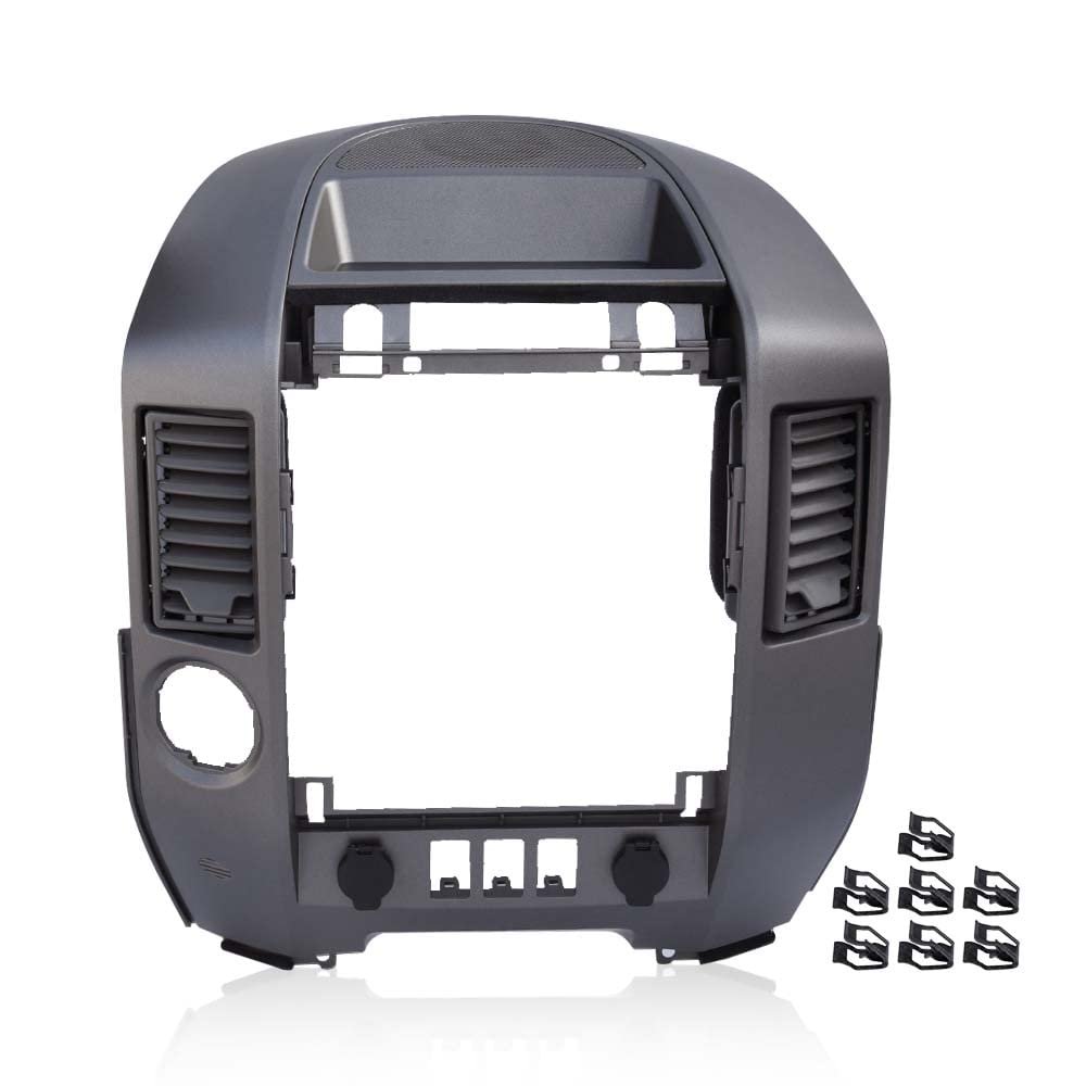 PIT66 Center Dash Instrument Panel Lid Finisher Bezel Compatible with 2004-2006 Nissan Titan XE SE Armada SE(Not Work On Vehicles with Navigation Systems) 68257-8S800