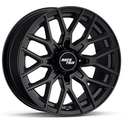 RockTrix RT104 14x7 ATV UTV Wheel 4x156 4+3 Offset, Matte Black, 1pc Single