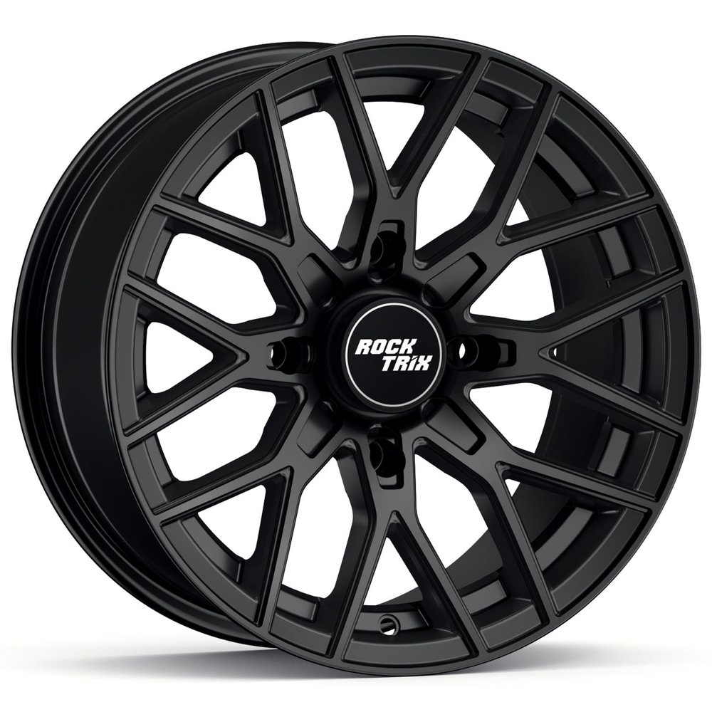 RockTrix RT104 14x7 ATV UTV Wheel 4x156 4+3 Offset, Matte Black, 1pc Single